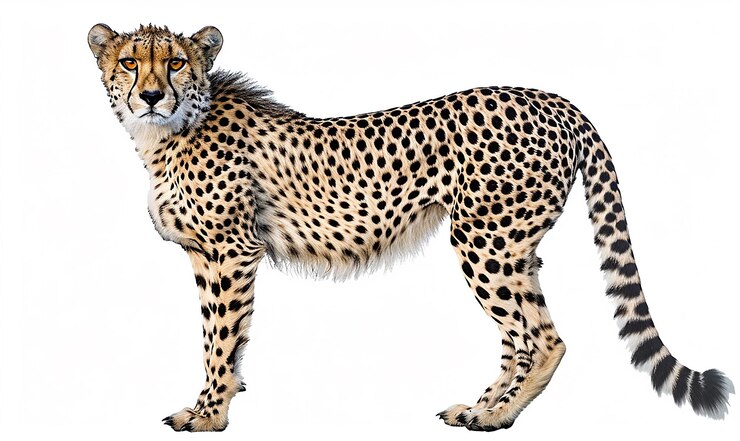 Foto ein gepard mit einem gepard auf dem rücken