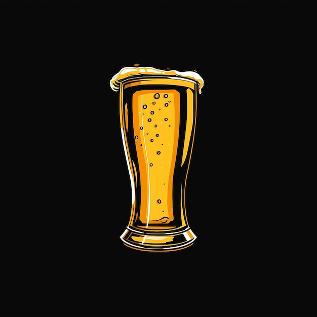 ein Glas Bier mit einem goldenen Rand