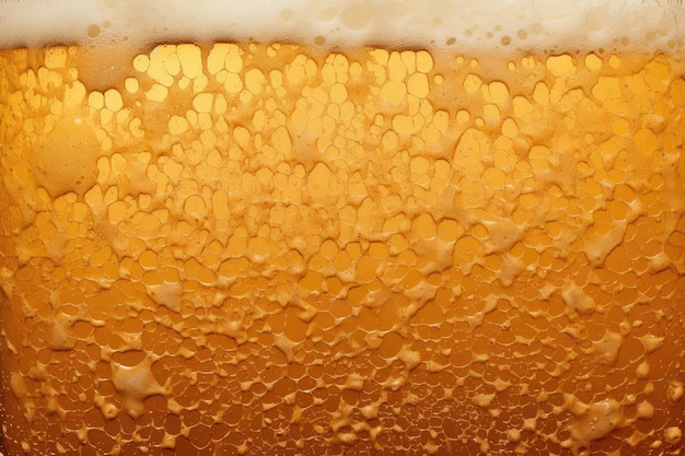 ein Glas Bier mit herzförmigem Schaum darauf