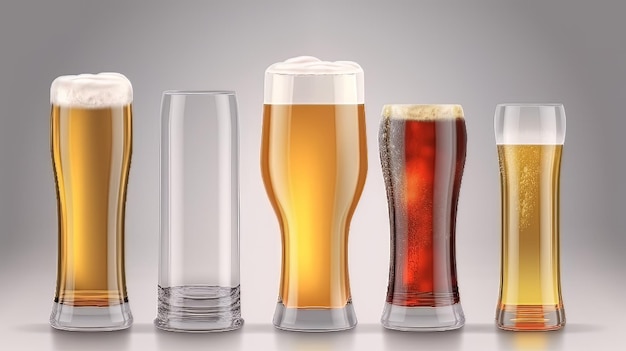 Ein Glas frisches und kaltes Bier AI Generate