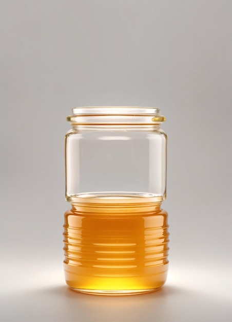 Foto ein glas goldener honig