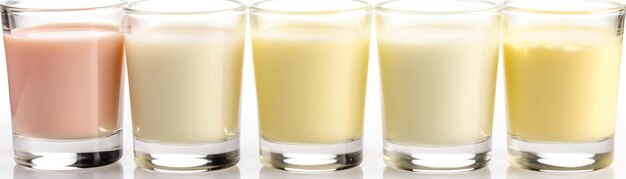 Ein Glas Milch mit dem Wort Milch darauf