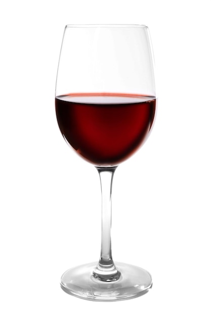 Ein Glas Rotwein auf hellem Hintergrund