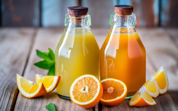 Foto ein glas saft mit kiwi-scheibe und stroh auf schleifwand