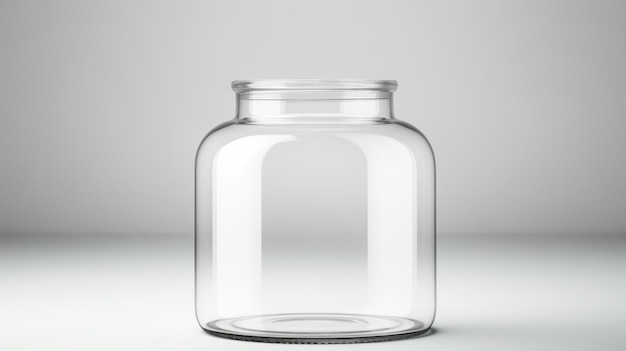 Ein Glaskrug mit Deckel auf einem Tisch