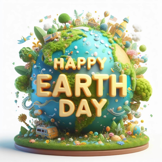 Ein Globus-Konzept Glücklicher Erde-Tag 22. April