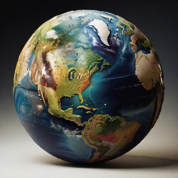 ein Globus mit einer Weltkarte darauf