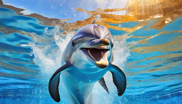 ein glücklicher Delfin