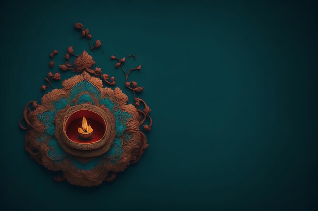 Ein glücklicher Diwali-Feiergrund mit traditionellen Lampen