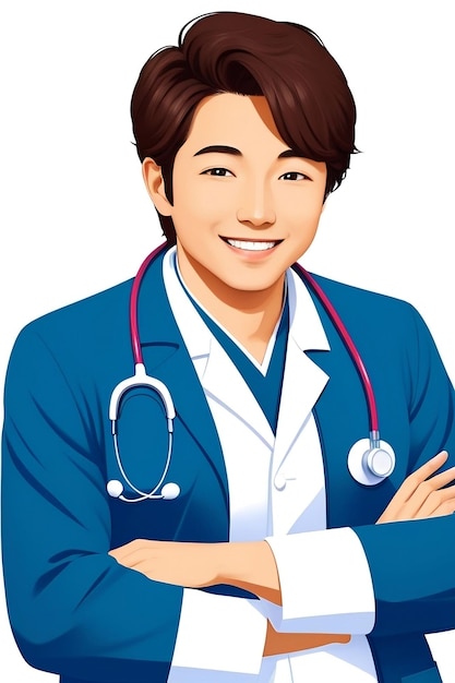 Ein glücklicher lächelnder Arzt