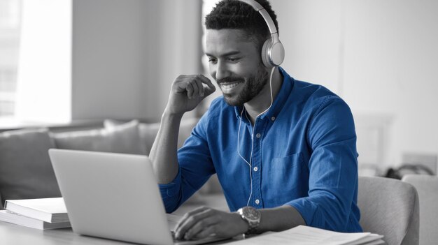 Ein glücklicher Online-Student