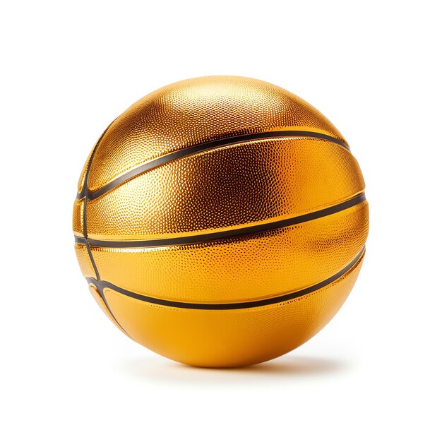 ein goldener Basketball mit schwarzen Linien