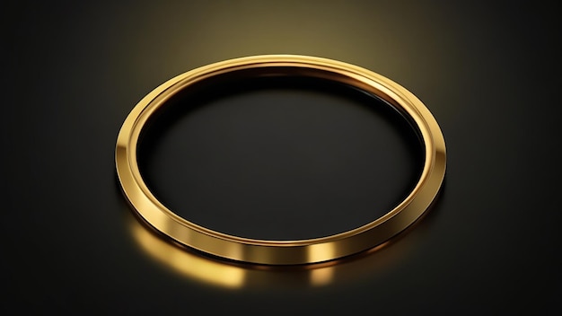 Ein goldener Kreis mit einem dunklen Hintergrund