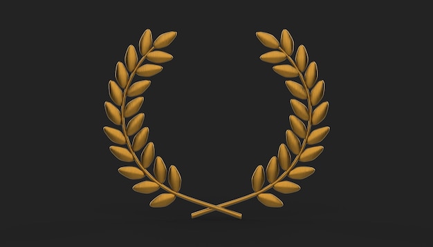 Ein goldener Lorbeerkränz, der Leistung und Sieg symbolisiert