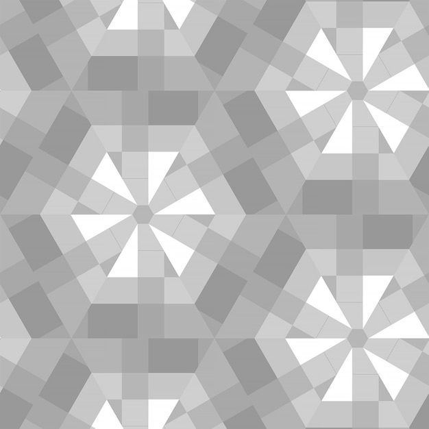 Ein grau-weißes Muster mit einem weißen Stern und der unteren Bildhälfte.