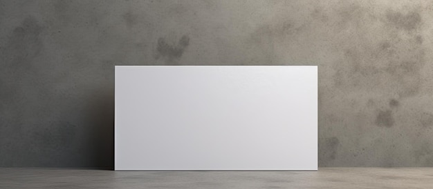 Ein grauer Hintergrund mit einer weißen Visitenkarte mit Kopierraum repräsentiert Geschäftsgeschäfte