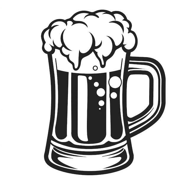 ein großer Becher Bier mit Schaum an der Spitze