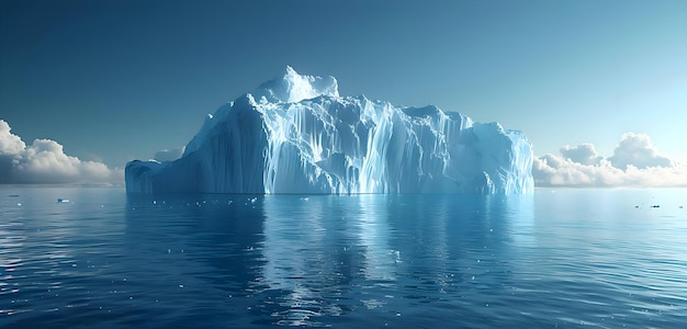 Ein großer Eisberg, der im Ozean schwimmt. Hohe Auflösung.