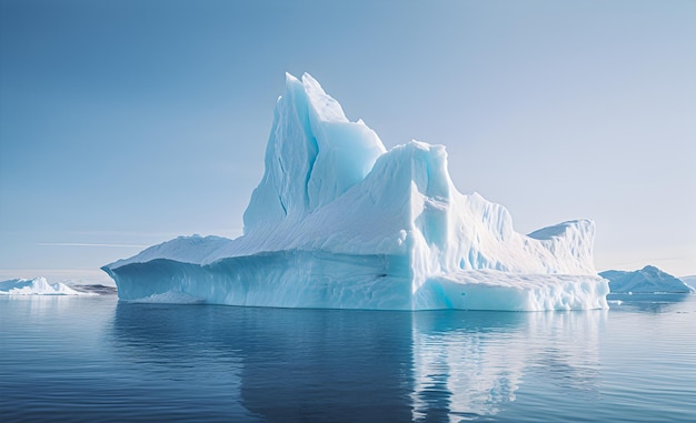 Ein großer Eisblock im Ozean. Generative KI