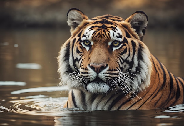 ein großer Tiger im Fluss