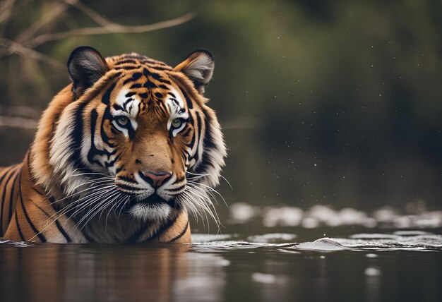 ein großer Tiger im Fluss