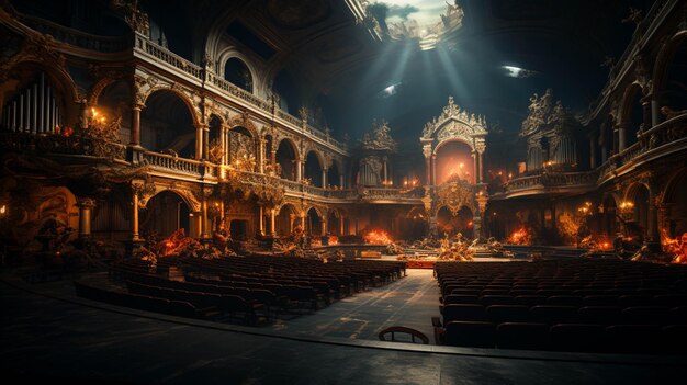 Foto ein großes auditorium mit vielen leuten im auditorium