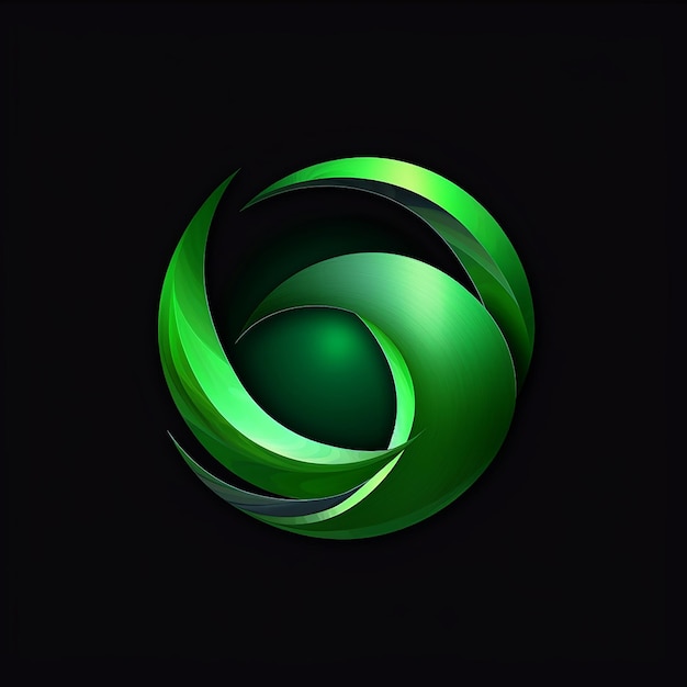 ein grün-grüner Kreis mit dem Wort „ “ darauf.