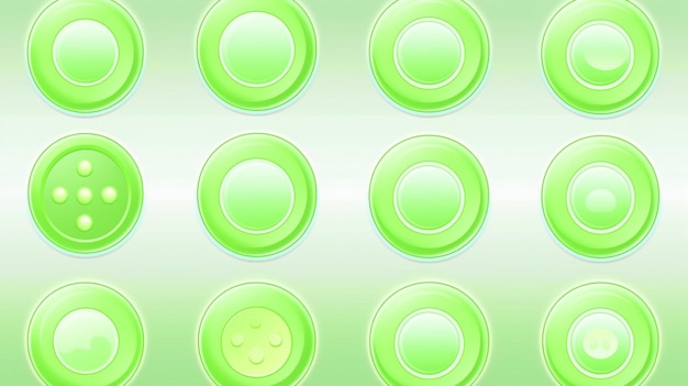 ein grüner Hintergrund mit einem grünen und gelben Kreis und einer grünen Schaltfläche