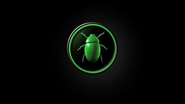 Ein grüner Käfer mit grünem Hintergrund