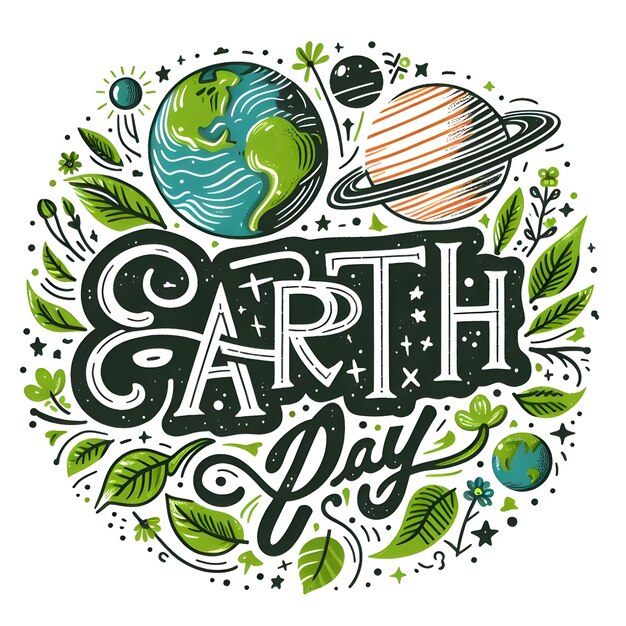 ein grüner Kreis mit den Worten Earth Day zitiert