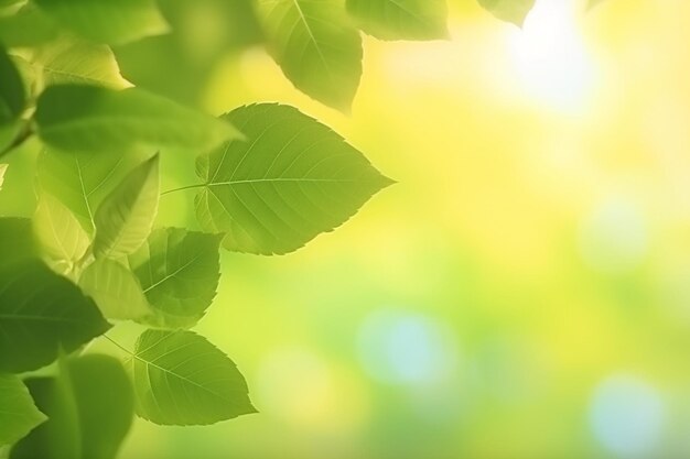 Ein grünes Blatt an einem Baum