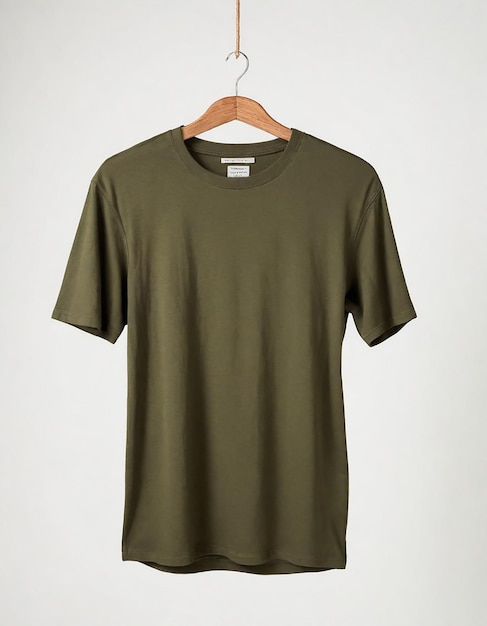 ein grünes Hemd mit dem Wort "T-Shirt" darauf