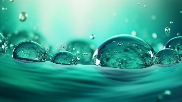 Ein grünes Wasser mit dem Wort Wasser darauf