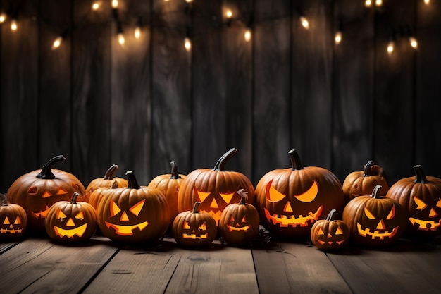 Ein gruseliger Halloween-Hintergrund mit viel Kopierraum Generative Ai