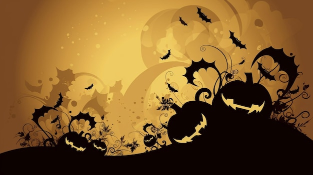 Ein Halloween-Hintergrund mit Fledermäusen und Fledermäusen darauf