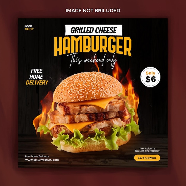ein Hamburger mit einem Bild eines Burgers darauf