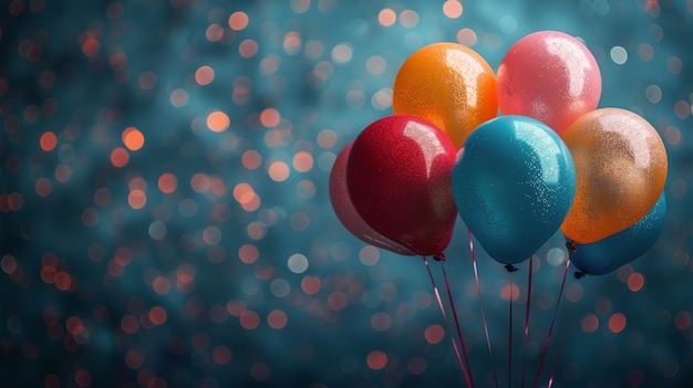 Ein Haufen Ballons schwebt in der Luft