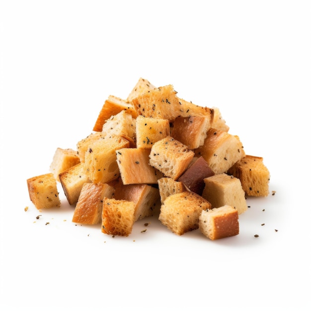 Foto ein haufen gebackene croutons