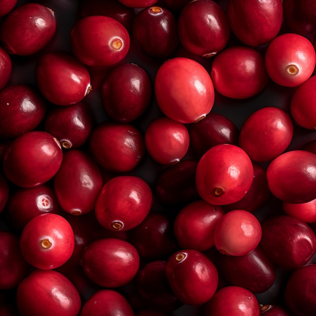 Ein Haufen Preiselbeeren mit der Nummer 1 auf der Unterseite.