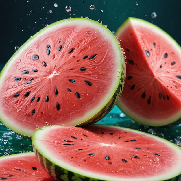 Foto ein haufen wassermelonen mit den wörtern wassermelone darauf