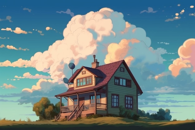 Ein Haus in den Wolkengenerative ai