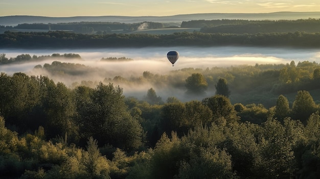 ein Heißluftballon am Himmel