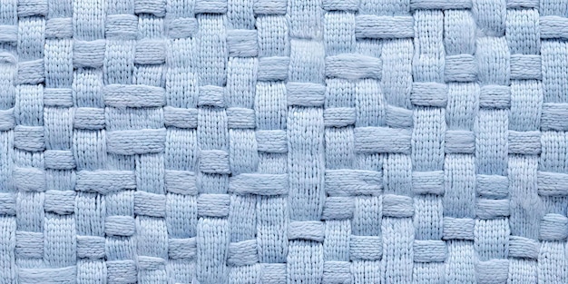 ein hellblaues Strickgewebe in Form eines Rechtecks im Stil realistischer Texturen