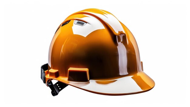 ein Helm mit einem orangefarbenen Gesicht darauf