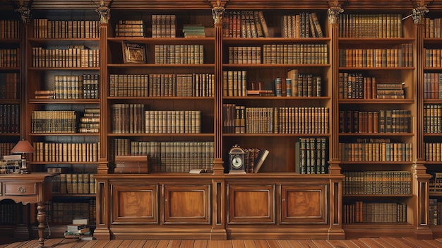 Ein herrlicher Lesesaal in einer alten Bibliothek oder einem alten Haus