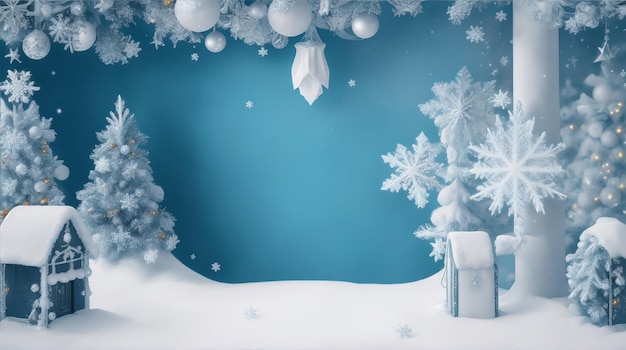 Ein herrlicher weihnachtsblauer, leerer Hintergrund