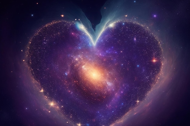 Ein Herz aus Galaxien, das ein Universum von Emotionen darstellt
