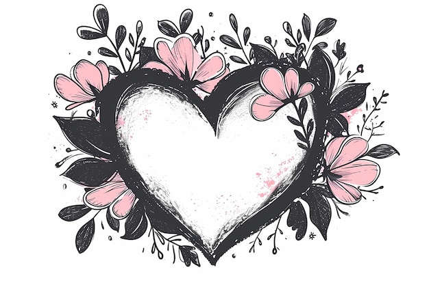 ein Herz für Valentinstag eine romantische Postkartenvorlage