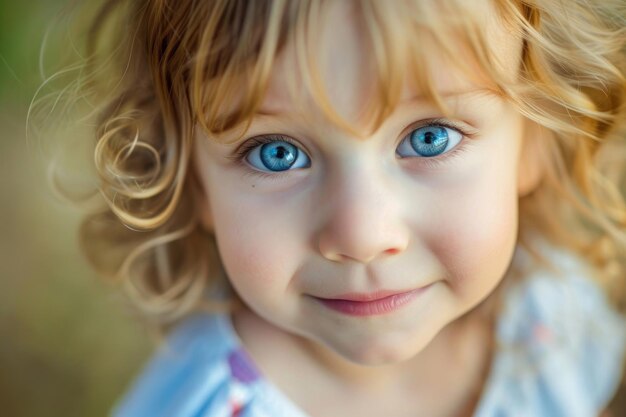 Ein herzerwärmendes Porträt, das den unschuldigen Blick eines süßen kleinen Kindes einfängt