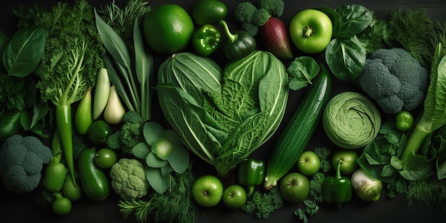 Ein herzförmiges grünes Gemüse und ein herzförmiges Herz